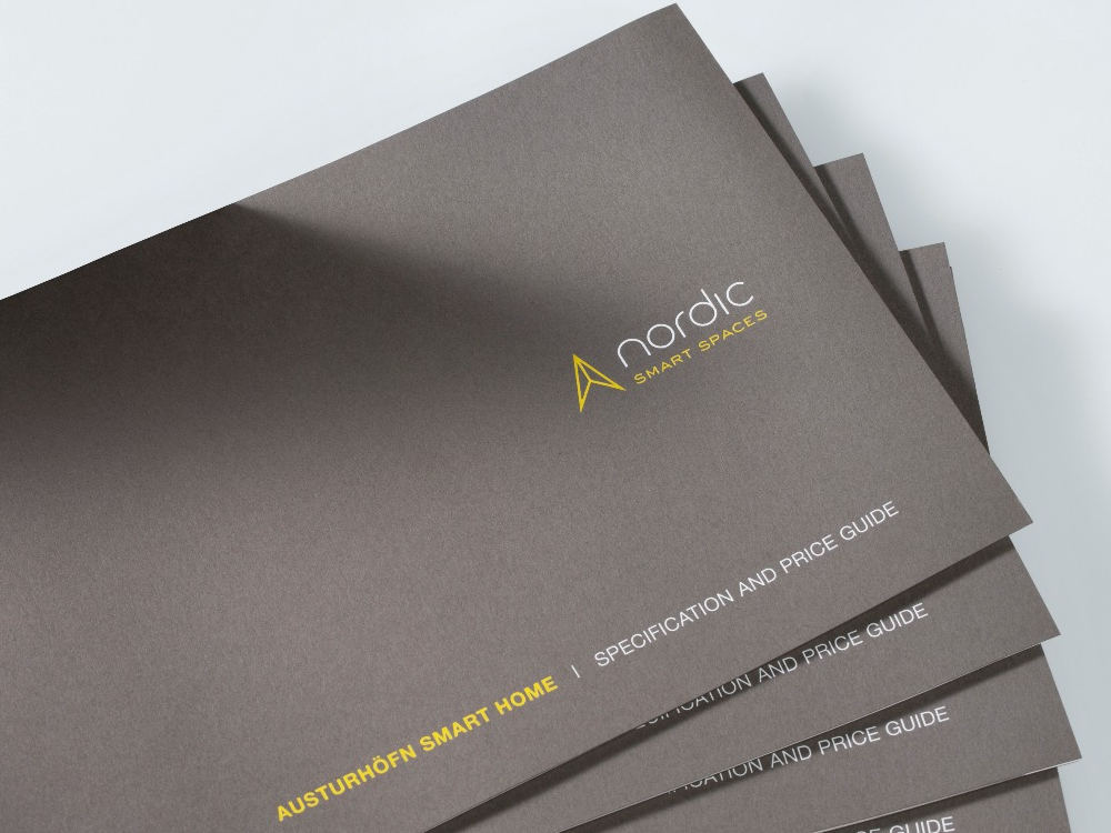 Austurhofn Prism award-winning brochure cover