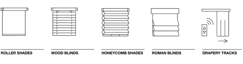 motorized shades options from Lutron